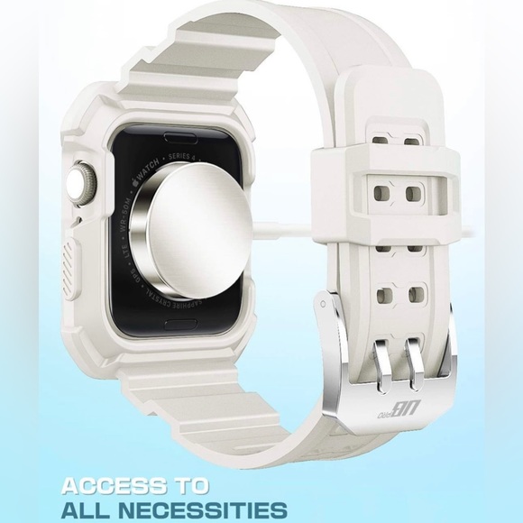 Rugged Protective Case w/Strap Bands Apple Watch Series 8/7/6/SE/5/4 [45/44mm] - Picture 5 of 6